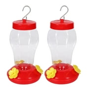 (2) Hummingbird Feeder 16 Oz Plastic Hummingbird Feeders Leak-Proof, Easy to Clean and Fill with Built-in Ant Guard 3 Feeding Ports for Outdoor Garden Patio Backyard Summer Decorations