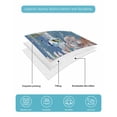 thumbnail image 5 of Quilts Queen Size Bedding Set, Turtle Coastal Lightweight Quilted Comforter, Nautical Summer Beach Coral Octopus Blue Wooden Soft Bedspread Coverlet with Pillow Covers for All Season, 90" x 96", 5 of 7