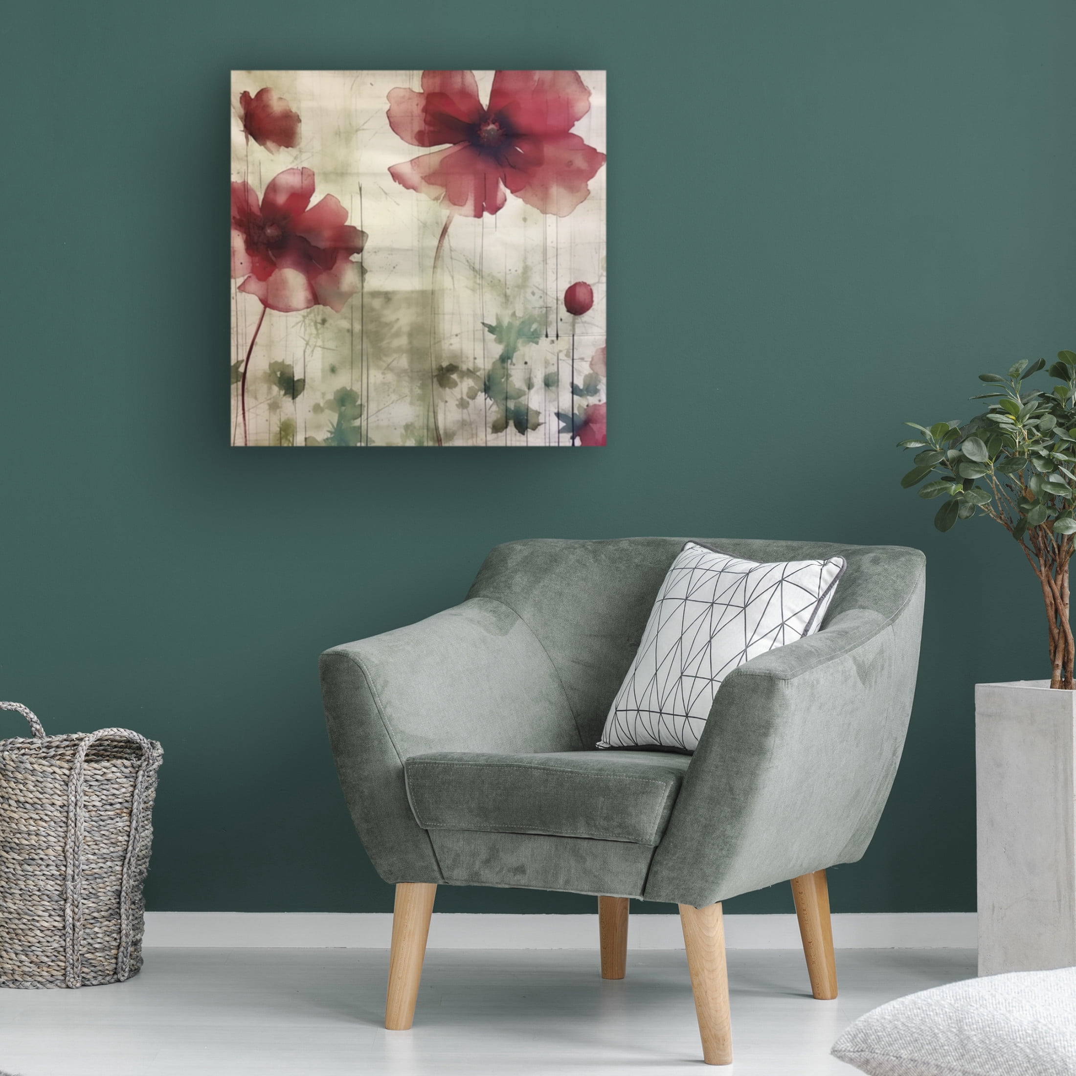 Canvas Wall Art - Sasha 'Cherry Pie IV' Wall Art for Living Room, Bedroom, or Office Décor by Trademark Fine Art - 14 x 14 Inches
