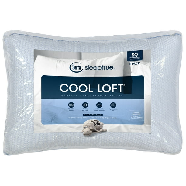 Serta Sleep True Cool Loft Knit Medium Firm Pillow, Standard/Queen