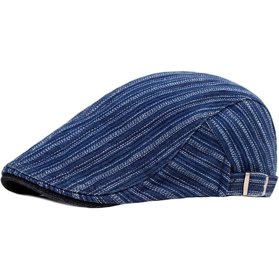 YooGuoGuo Unisex Vintage Striped Cap Denim Driving Cap