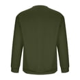 thumbnail image 3 of KeShDi Long Sleeve Shirts for Men Flannel Shirt Men Casual Fashion Solid Round-Neck Pullover Long Sleeve Sweatshirt Army Green L, 3 of 5