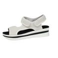 thumbnail image 2 of THDHVS Womens Dress Shoes,Sandals Women,Fashion Women Round Head Wedge Sandals Comfy Beach Casual Shoes White 6, 2 of 7