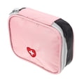 thumbnail image 2 of Mini bolsa de medicina de primeros auxilios portátil Caja de almacenamiento de medicina de poliéster Organizador pequeño Paquete de medicina de emergencia (rosa), 2 of 6