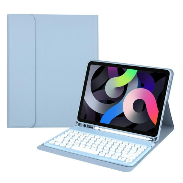 Keyboard Case with Pencil Holder for iPad 9th Generation 2021, Slim Folio Cover with Detachable