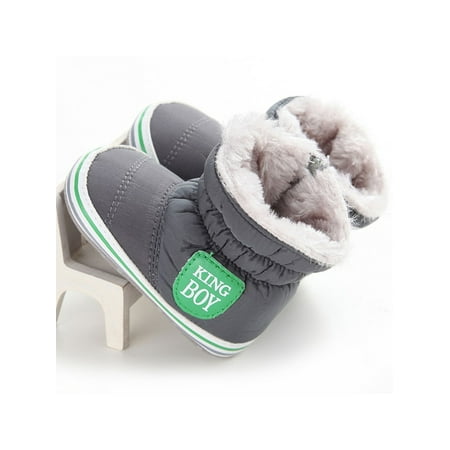 Babula Baby Girl Boy Winter Warm Soft Fur Snow Crib Shoes Boots 0-18M