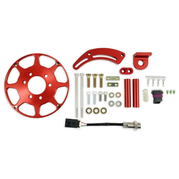 MSD 8623-MSD Crank Reluctor Kit - Flying Magnet - Hall-Effect - 8.00 inch - Red
