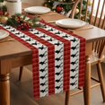 thumbnail image 2 of Burlap Table Runner 72 Inches Long,Vintage Reindeer on Linen Non-Slip Kitchen Table Runners for Dining Room Everyday Use Party Table Decorations Red Geometric Plaid, 2 of 9