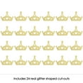 thumbnail image 2 of Big Dot of Happiness Gold Glitter Princess Crown - No-Mess Real Gold Glitter Cut-Outs - Princess Baby Shower or Birthday Party Confetti - Set of 24, 2 of 6
