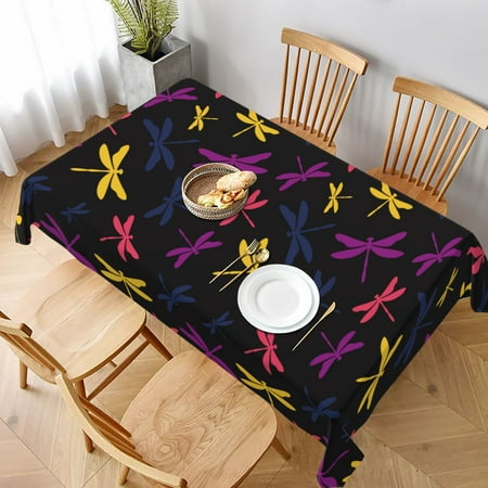 

Tablecloth Dragonfly Pattern Table Cloth For Rectangle Tables Waterproof Resistant Picnic Table Covers For Kitchen Dining/Party(60x90in)