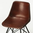 thumbnail image 3 of Brown Leather Side Chair, 3 of 4