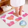 thumbnail image 4 of GZHJMY Bathroom Mat set of 3， Seamless Pattern with Broken Hearts 3 Pieces Bath Mats Set for Bathroom, Vintage Style Non-Slip Washable Cover Floor Rug Decorations for Kitchen Bathroom Bedroom, 4 of 6
