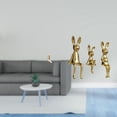thumbnail image 2 of Organizador De Pared Plegable Con Ganchos Para Baño Y Armario, Estilo Rústico, Con Figuras De Conejitos, Ideal Para Exhibir En El Escritorio O Como Centro De Mesa. Escultura De Animal., 2 of 8