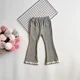 thumbnail image 2 of Children Autumn Solid Cotton Pants Kids Fashion Casual Solid Leggings for Girls Baby Lace Bottom Tight Trousers Skinny Pantyhose, 2 of 6
