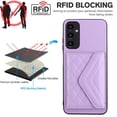 thumbnail image 4 of for Samsung Galaxy A15 Slim Case with Card Holders and Strap for Women, Samsung Galaxy A15 Phone Case Wallet PU Leather Kickstand RFID Blocking Flip Shockproof Wallet Case - Purple, 4 of 11
