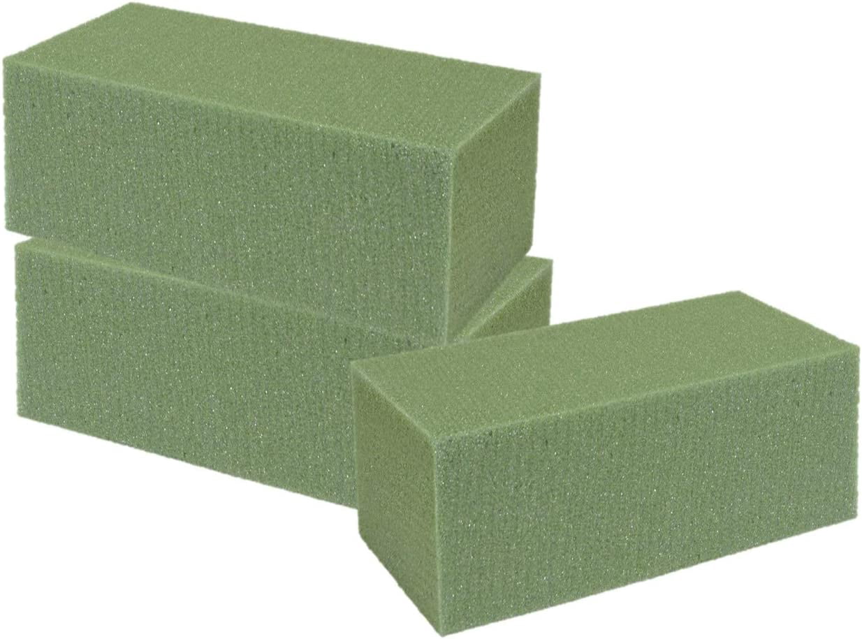 Kedudes Premium Dry Floral Foam Bricks, Green Styrofoam Foam Blocks, 6 Pack - Great for Artificial Floral Dried Arrangements Decorations