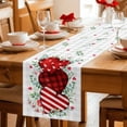 thumbnail image 5 of Valentine's Day Table Runner 36 Inches Long Farmhouse Dress Scarves, Red Striped Love Eucalyptus Grey Plaid Dining Tablerunner for Coffee Table/Kitchen Island/Party Décor, Small 13" x 36", 5 of 8