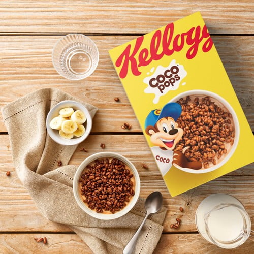 Kellogg's Coco Pops Chocolate Breakfast Cereal 650g, British Import (Pack of 3)