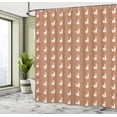 thumbnail image 4 of Ambesonne Ethnic Shower Curtain, Alpacas and Flowers Plot, 69"Wx84"L, Pale Rust Sand Brown, 4 of 4
