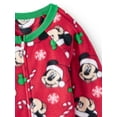 thumbnail image 2 of Mickey Mouse Christmas Holiday Toddler Boy Microfleece Blanket Footed Sleeper Pajamas, 2 of 2