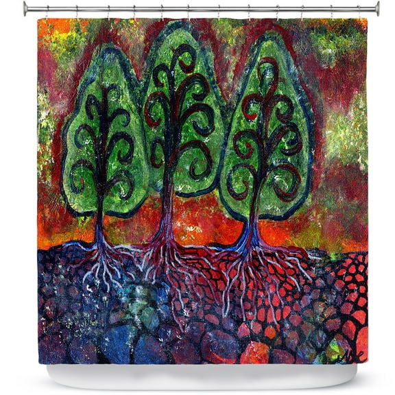 Shower Curtains 70" x 93" from DiaNoche Designs by Ann-Marie Cheung - Three Sisters