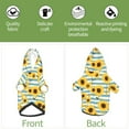 thumbnail image 6 of Haiem Blue White Striped Sunflower A for Winter Dog Hoodie Sweatshirts with Pockets Warm Dog Clothes for Small Dogs Chihuahua-X-Large, 6 of 7