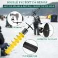 thumbnail image 6 of Ice Fishing Auger, 8'' Ice Auger Bit, 40'' Cordless Nylon Ice Drill Auger with 18'' Extension, Universal Adapter & Top Plate, Replaceable Blade Kits, 6 of 8