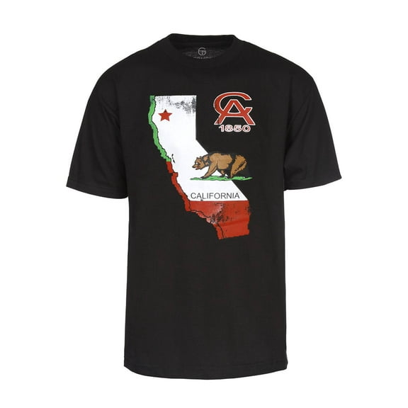 Men's California State Bear 1850 Crew Neck T-Shirt- 2XLarge