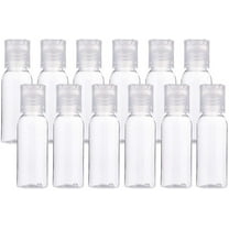 24 Pack 1oz PET Plastic Bottles Clear Refillable Bottles with Press Cap for Shampoo Lotions Creams for DIY
