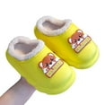 thumbnail image 5 of GJSYRH Girls Plush Slipper Warm Winter Slippers Soft Comfortable Indoor Outdoor Lined Cartoon Design Lightweight Toddler Kids Footwear Yellow 9-9.5 Years, 5 of 9