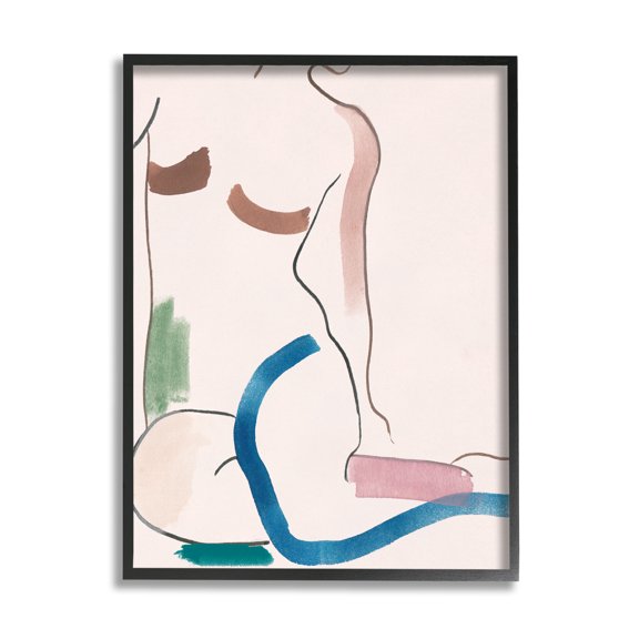 Stupell Industries Abstract Seated Female Figure Playful Thick Lines, 24 x 30, Designed by Melissa Wang