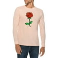 thumbnail image 3 of Plus Size Rose of Love Graphic Long Sleeve Crewneck Tee - Pale Pink 3XL, 3 of 4