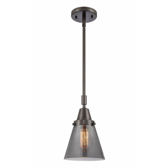 447-1S-OB-G63-Innovations Lighting-Cone - 1 Light Stem Hung Mini Pendant In Industrial Style-9.13 Inches Tall and 6 Inches Wide-Oil Rubbed Bronze