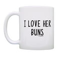 thumbnail image 2 of ThisWear Mugs for Couples I Love Her Buns Matching Couple Mugs for Couple 11 ounce 2 Pack Coffee Mugs, 2 of 4