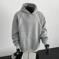 thumbnail image 5 of Kureaily Men's Solid Color Hooded Sweatshirt Mens Casual Sweatshirts, 5 of 5