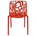 thumbnail image 4 of Afuera Living Chaise de Salle à Manger Moderne en Aluminium pour Intérieur et Extérieur Rouge Ensemble de 4, 4 of 9