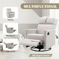 Gliding Recliner Rocker,360Swivel Glider Modern Nursery Glider Recliner