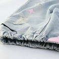 thumbnail image 5 of ZACPNCV Teen Youth Casual Wide Leg Jean Pants for Girls Put On Denim Pants Bow Embroidery Trouser Girl Clothing Blue 5-7 Years, 5 of 9