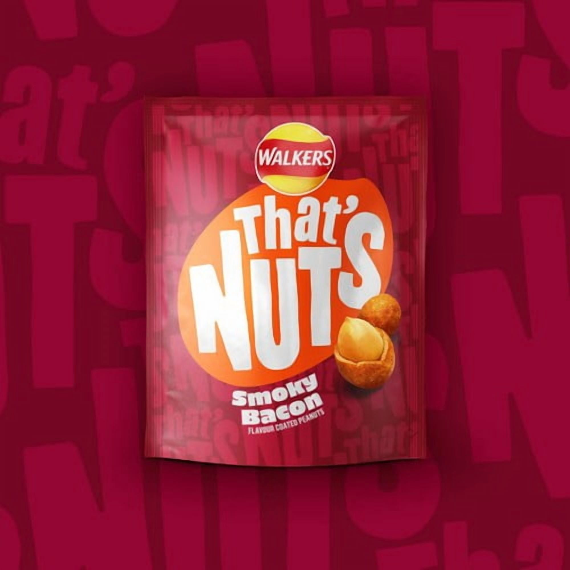 Thats Nuts Walkers Smoky Bacon 160g, British Import (Pack of 3)