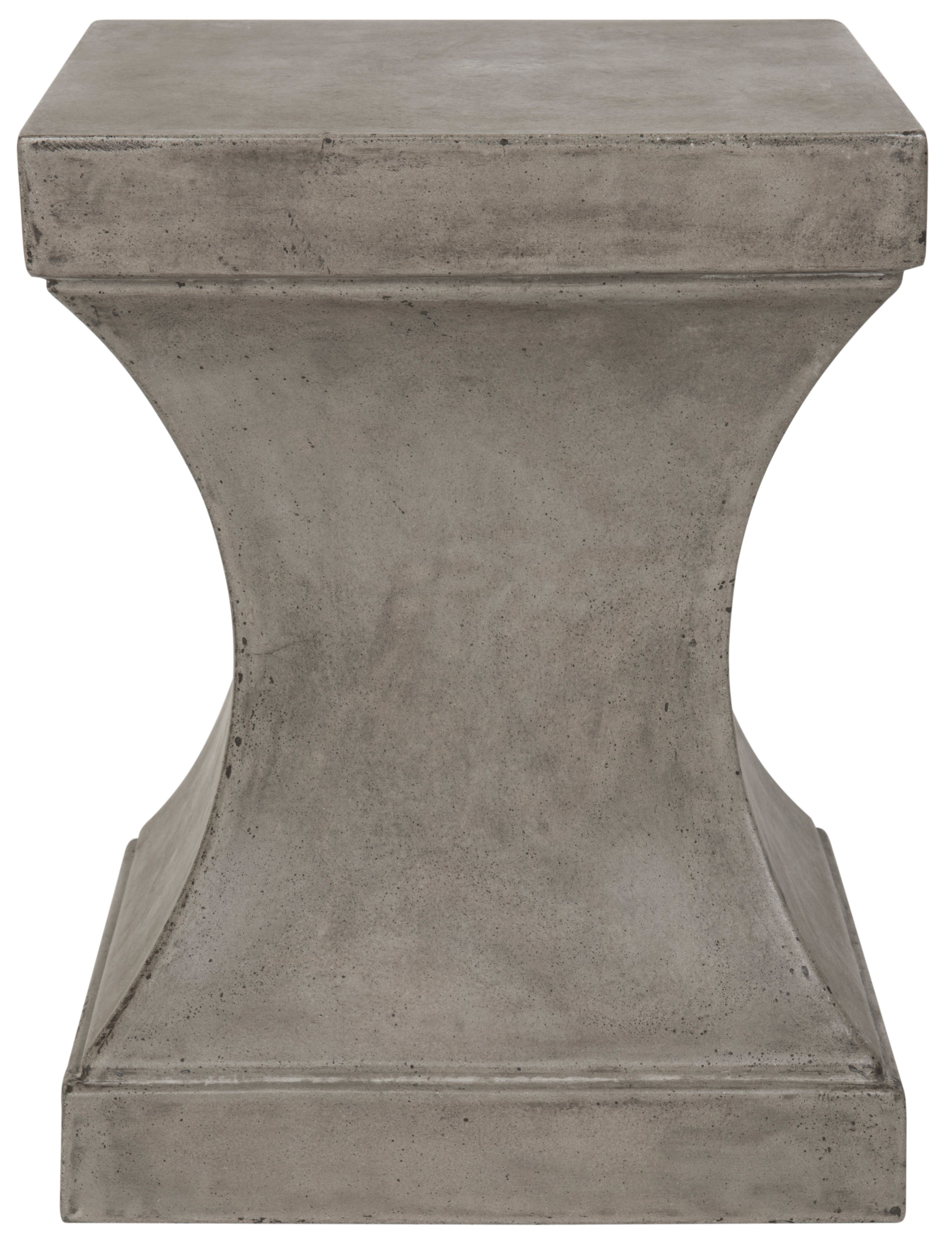 Safavieh Curby Outdoor Modern Concrete Accent Table - Dark Grey - image 4 of 5