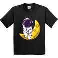 thumbnail image 3 of Inktastic Astronaut Sitting on the Moon Youth T-Shirt, 3 of 5