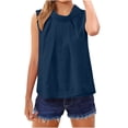 thumbnail image 7 of Frnrwgo Womens Sleeveless Shirt, Crew Neck Casual Comfy Top, Solid Color Pullover Vest for Summer, 7 of 7