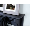 thumbnail image 3 of Ballucci Floating Coat and Hat Wall Shelf Rack, 5 Pegs Hook, 24", Black, 3 of 6