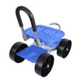thumbnail image 5 of Jnismy Garden Seat Foldable Lazy Garden Seat Stool Adjustable Height Rolling Garden Seat Utility Garden Stool with Storage Shelf,Picking Rotary Tool Cart with Flat Wheels (Blue), 5 of 13
