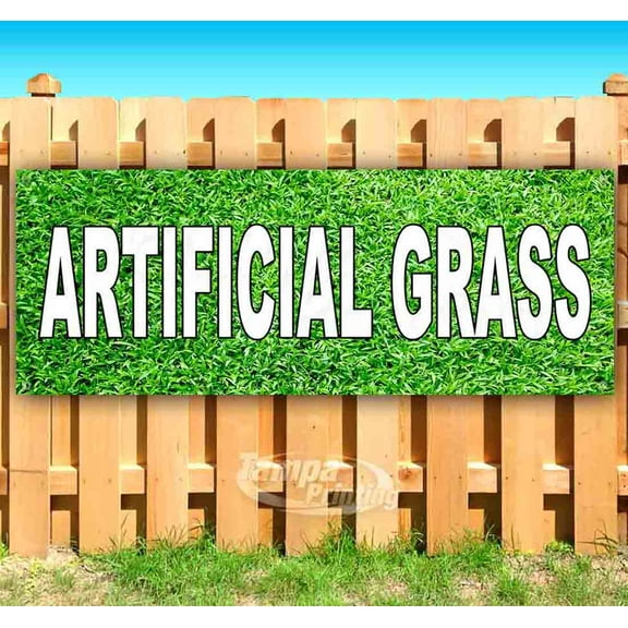 Artificial Grass 13 oz Vinyl Banner With Metal Grommets