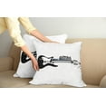thumbnail image 2 of Ambesonne Guitar Throw Pillow Cover 2 Pack, Modern Musical Illustration, 16", Charcoal Grey White, 2 of 5