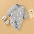 thumbnail image 2 of Baby Jumpsuit Easter Bunny Knit Sweater Romper Long Sleeve Jumpsuit Clothes for Unisex Grey 12 Months-18 Months, 2 of 7