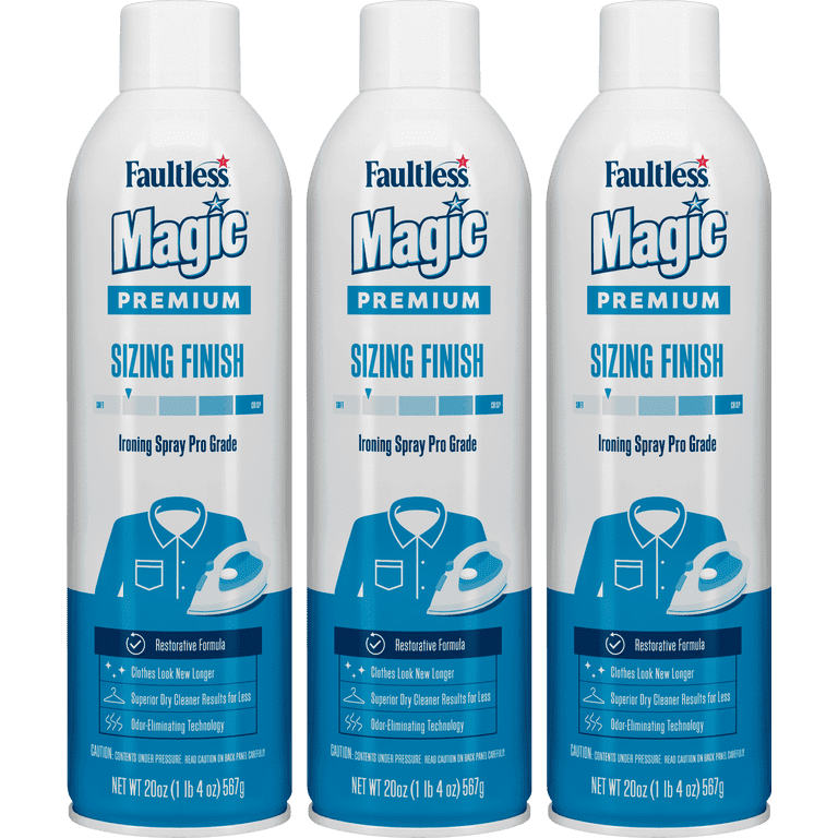 Magic Clean Sizing Light Finish Starch Spray, 3-Pack photo 1