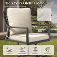 thumbnail image 6 of PARKWELL 3-Piece Outdoor Steel Patio Bistro Set,Patio Swivel Dining Chairs with Beige Cushions and Side Table for Garden Backyard,Lawn and Porch, 6 of 12