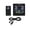 Black, variant on Digital Wireless Deluxe Indoor Outdoor Thermometer, Weather Station Forecaster, Calendar with Clock, Easy-to-Read Display for Home, Office, Greenhouse, Nursery, and Indoor Areas, LCD, Black